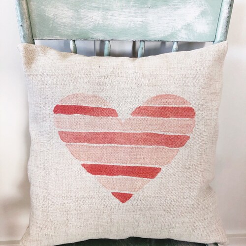 Love Pillow Cover Valentine's Day Decor Heart Pillow Etsy