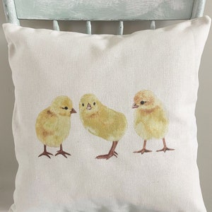 Baby Chick Pillow Cover - Easter Pillow Covers - Spring Pillows - Happy Easter Decor - Spring Decor Throw Pillows Baby Chicken Pillow Cover