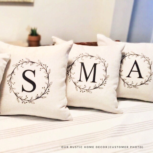 Monogrammed Pillow - White (Letters sold individually)