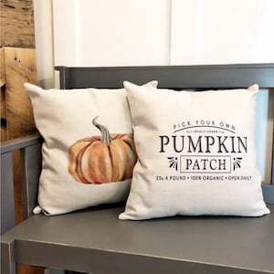 Pumpkin Patch Fall Pillow Cover - Fall Decor - Fall Pillow Cover - Autumn Pillow Cover - Autumn Decor - Farmhouse Decor - Farmhouse Pillow