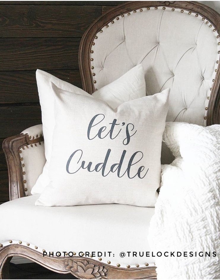 let's cuddle pillow