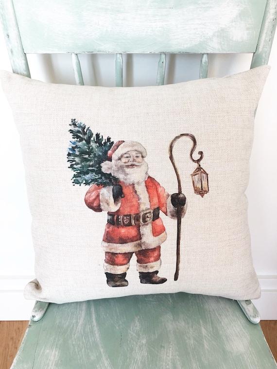Santa Pillow Cover Christmas Pillows Christmas Santa Etsy