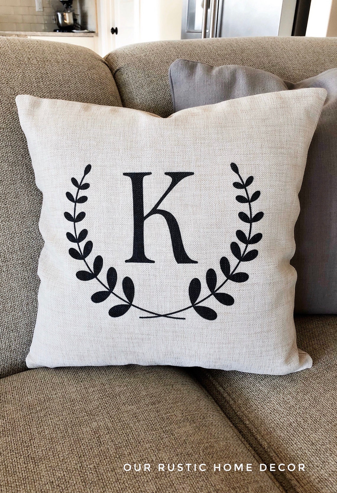 Initial Pillow Cover Personalized Letter Pillow Cover Etsy