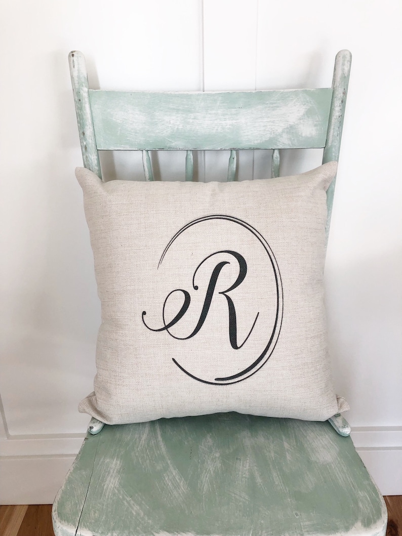 Initial Pillow Custom Pillow Covers Personalized Letter Etsy
