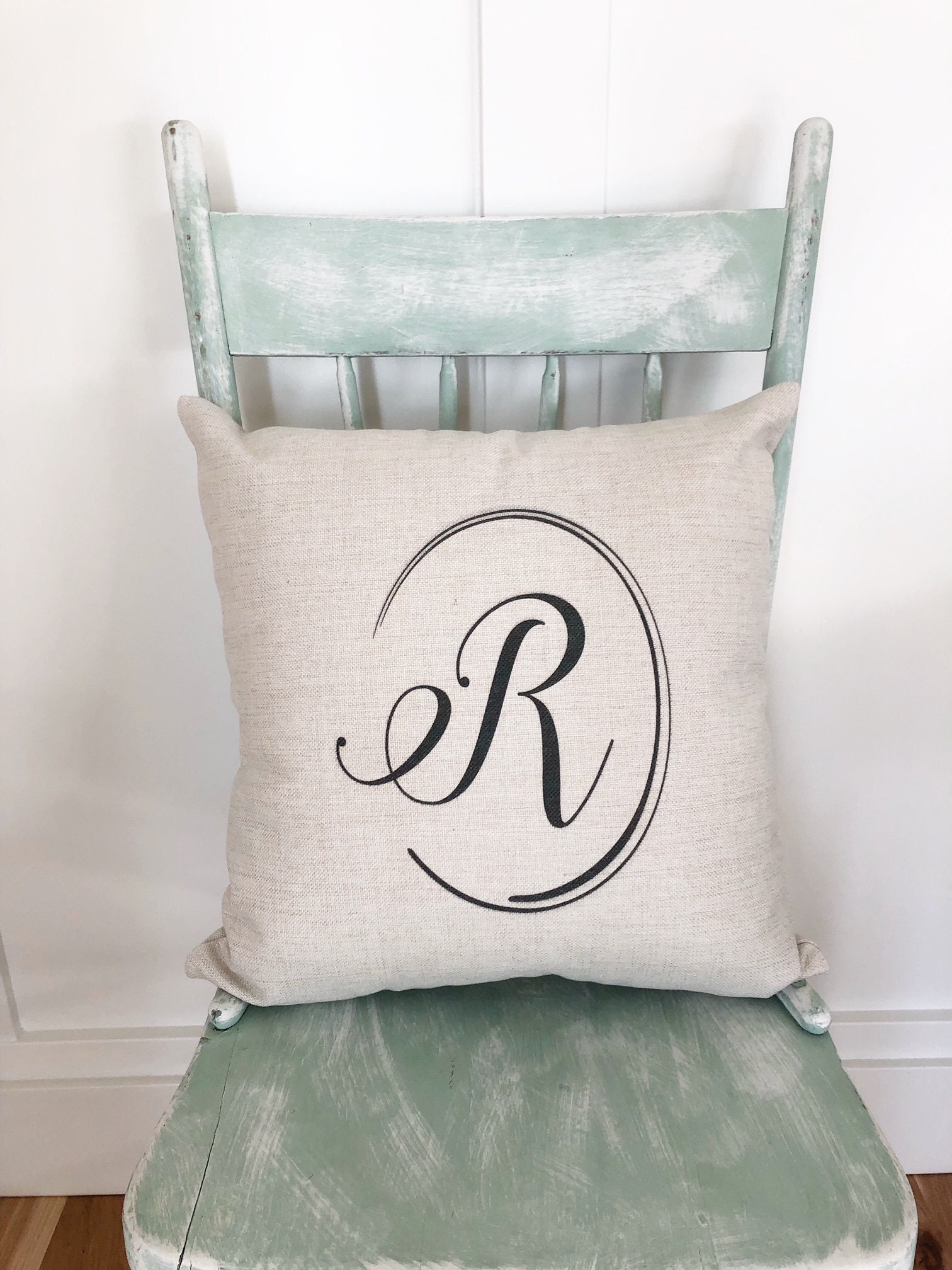 Initial Pillow Custom Pillow Covers Personalized Letter Etsy