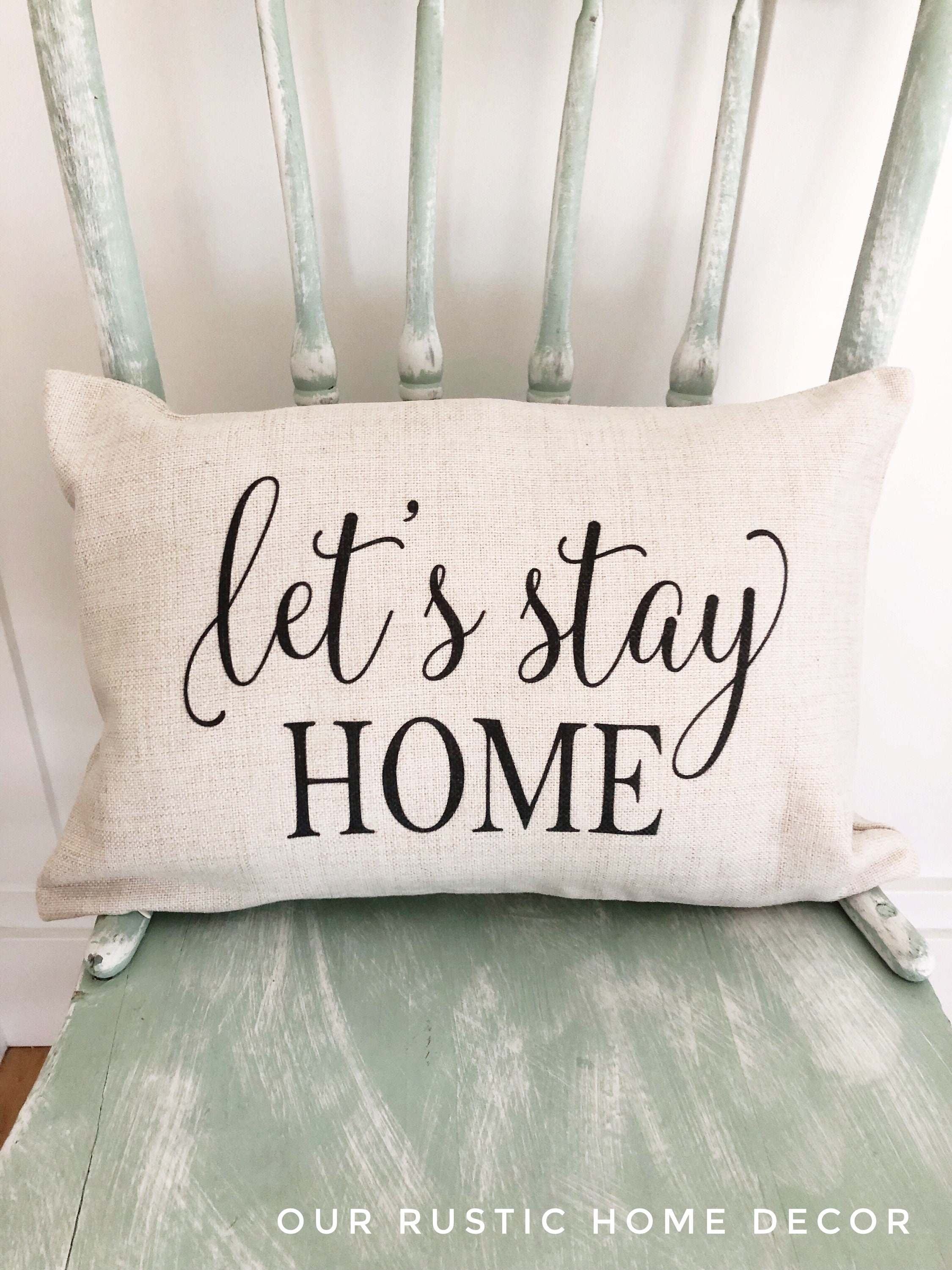 Let's stay home and cuddle pillow hotsell