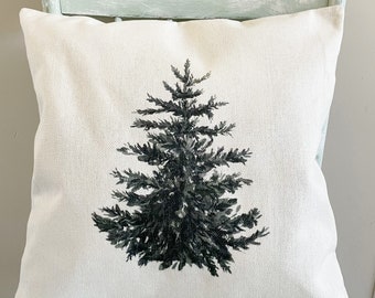 Leinen Weihnachtsbaum Kissenbezug: Landhaus Winter Dekor