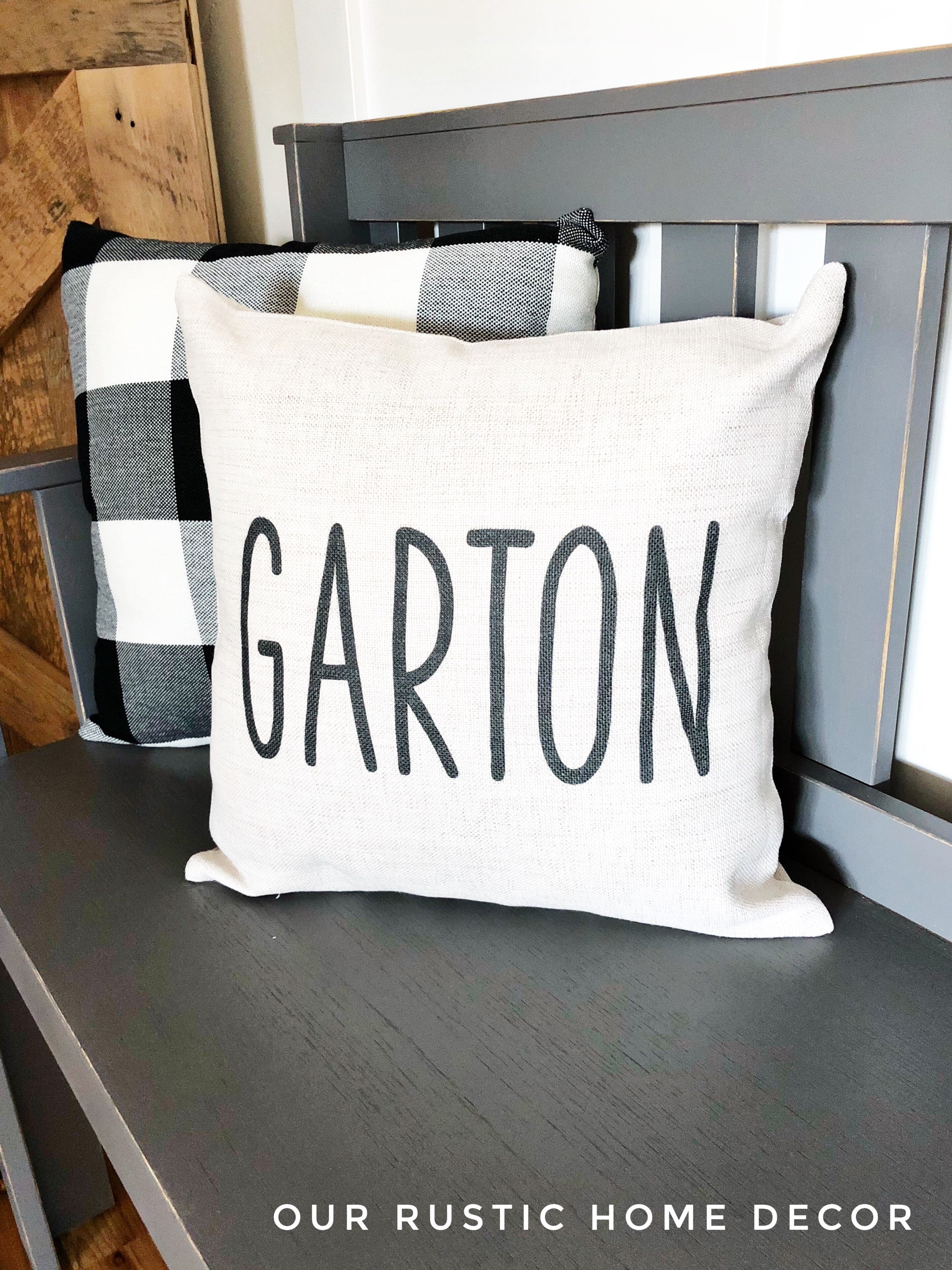 Name Pillow Cover Lumbar Pillow personalized Last Name Pillow Etsy