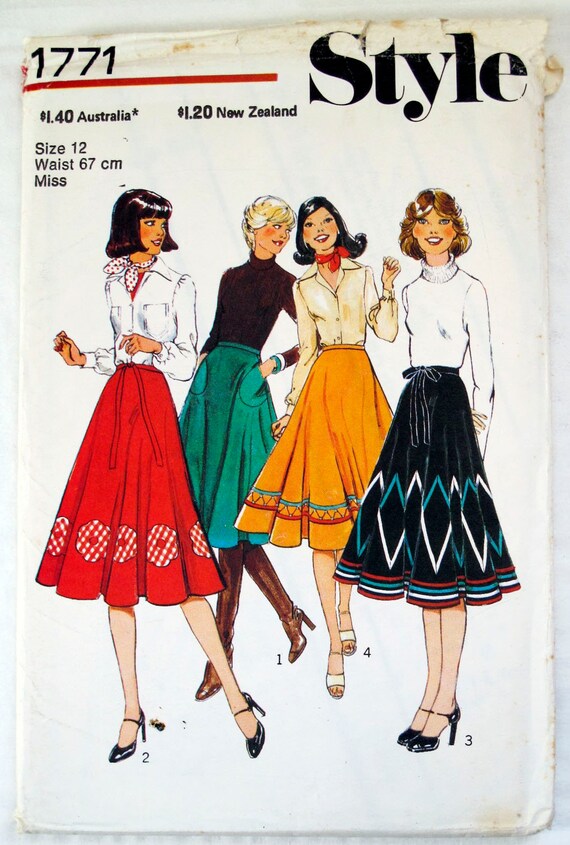 retro flared skirt
