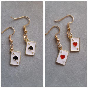 Playing Card Dangle Earrings