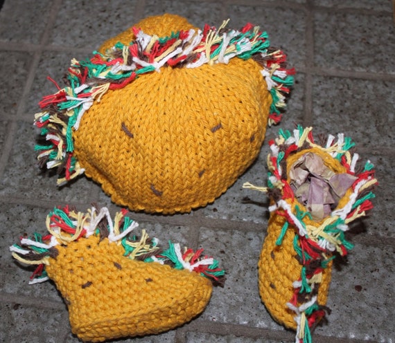 taco baby booties