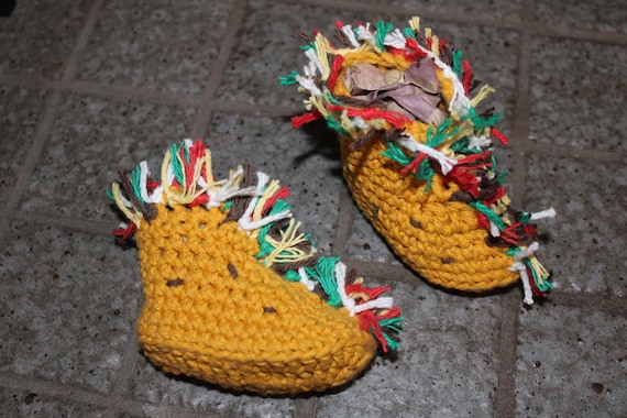 taco baby booties