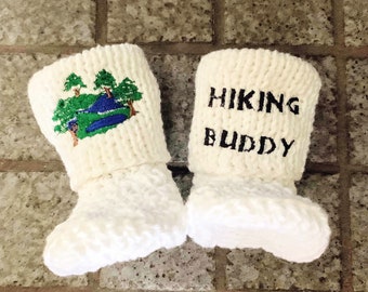 Nature/Hiking Buddy Baby Booties ~ Nature Lover ~ Treehugger ~ Bergsteiger Babyschuhe