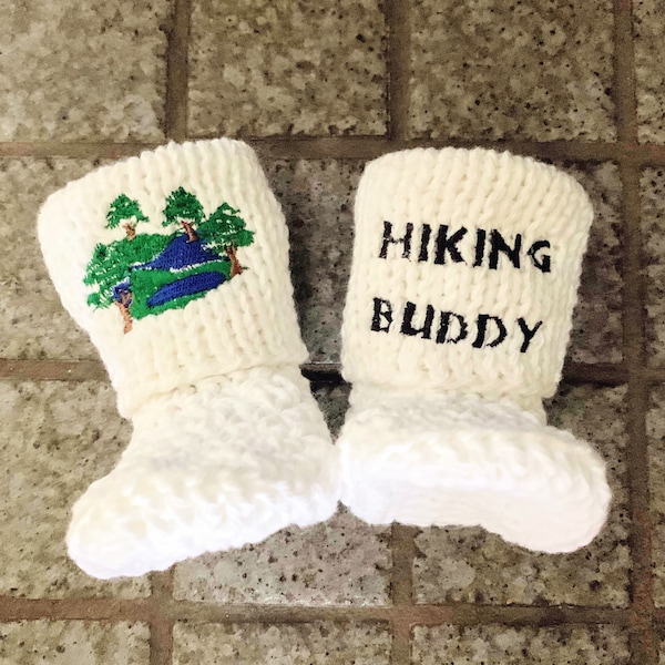 Nature/Hiking Buddy Baby Booties ~ Nature Lover ~ Treehugger ~ Bergsteiger Babyschuhe