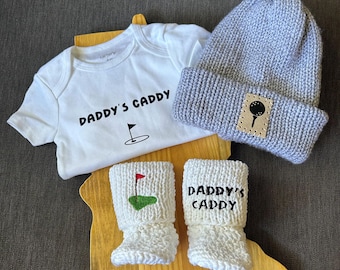 Golf PGA "DADDY'S CADDY" Baby Gift Set ~ Golfing Baby Shower