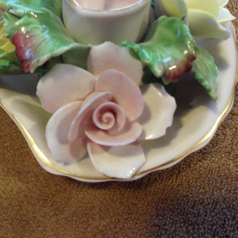 Vintage Denton China Candleholder Etsy