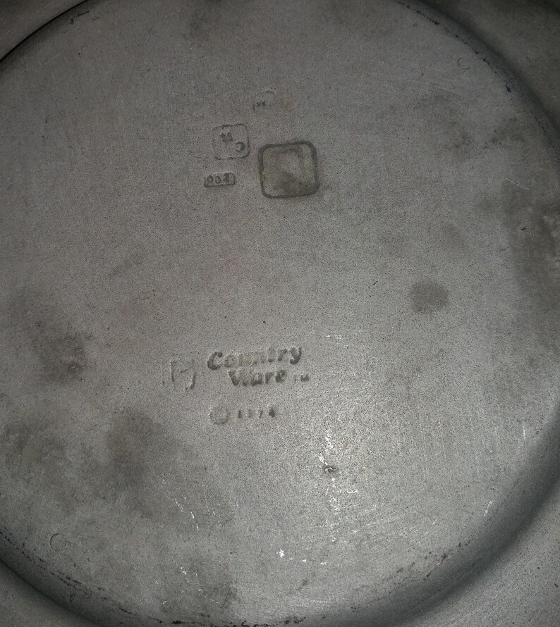 Vintage Pewter Dinner Plates