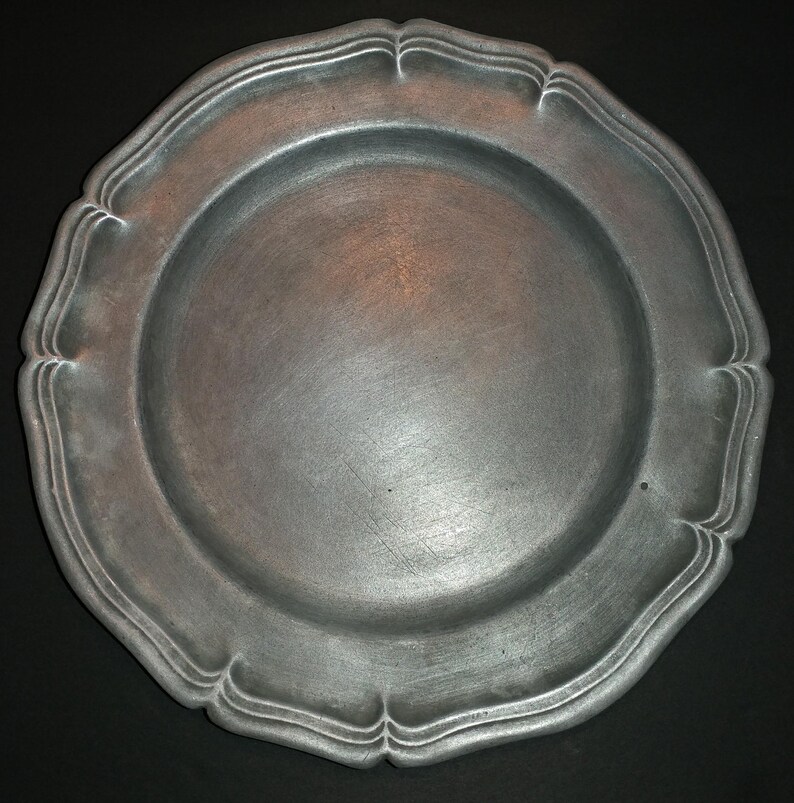 Vintage Pewter Dinner Plates