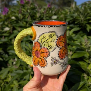 Orange Flowers Mug