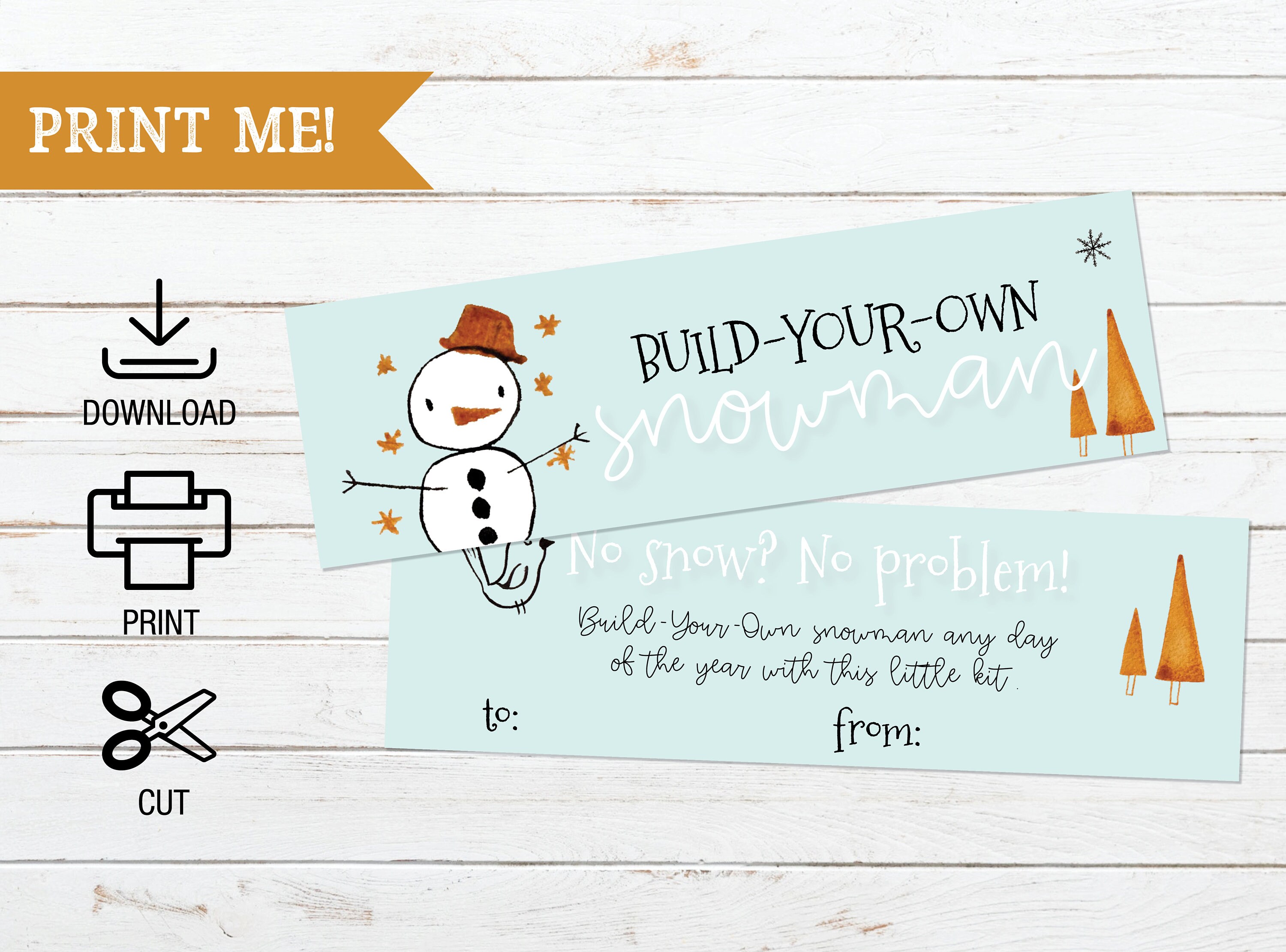 Build A Snowman Activity Kit For Kids - Free Printables!