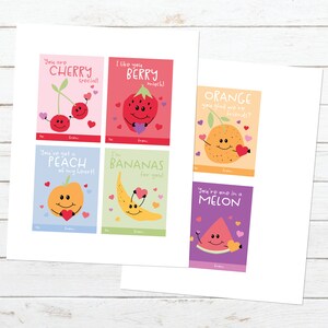 Printable Fruit School Valentine DIY Printable Valentine - Etsy