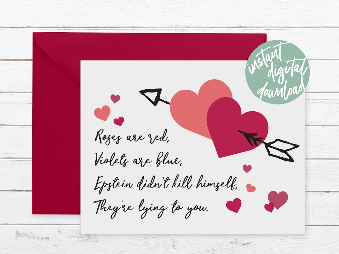 Epstein Didn't Kill Himself Card Roses Are Red Violets - Etsy