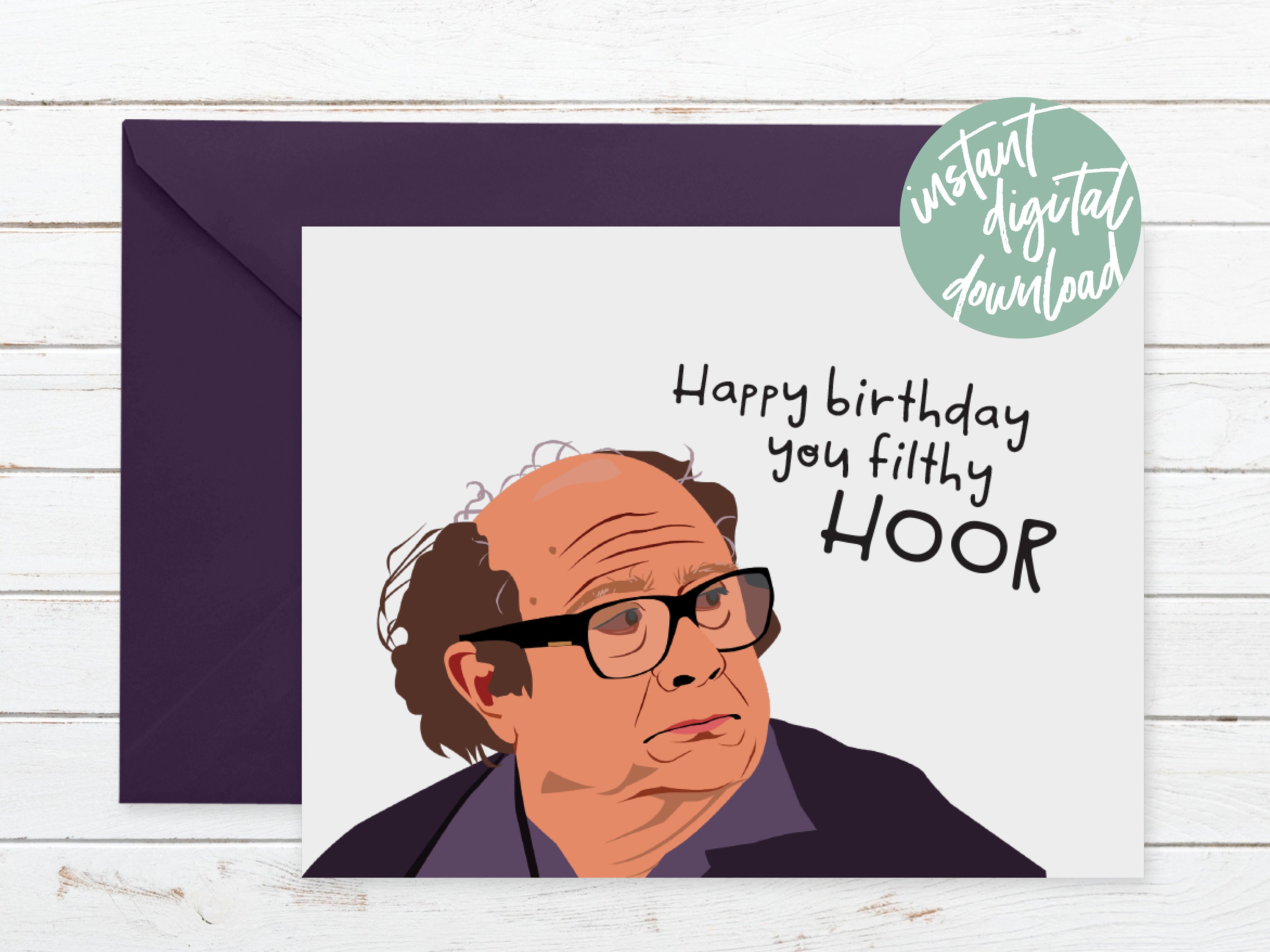 Frank Reynolds Hoor Birthday Card Always Sunny in | Etsy