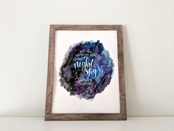 Never Be Enough Watercolor Hand Painted Art The Greatest Etsy