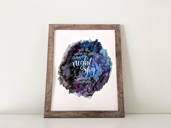 Never Be Enough Watercolor Hand Painted Art The Greatest Etsy