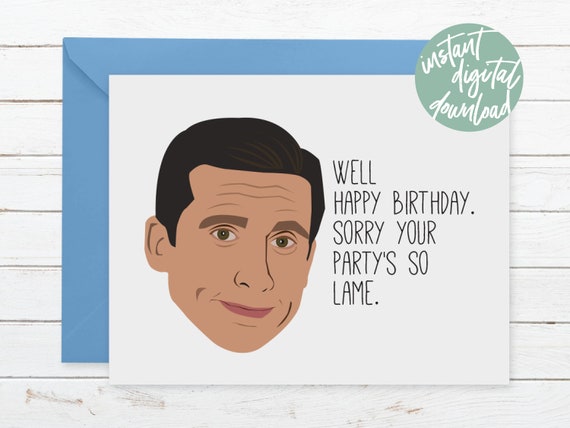 The Office Tv Show Birthday Card Printable The Office Cards Birthday Gift For Coworker Funny Meme Dwight Schrute Michael Scott Jim Halpert
