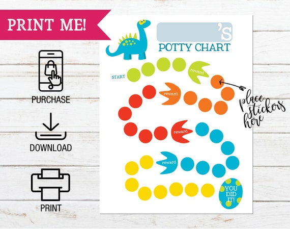 Dinosaur Potty Training Reward Chart