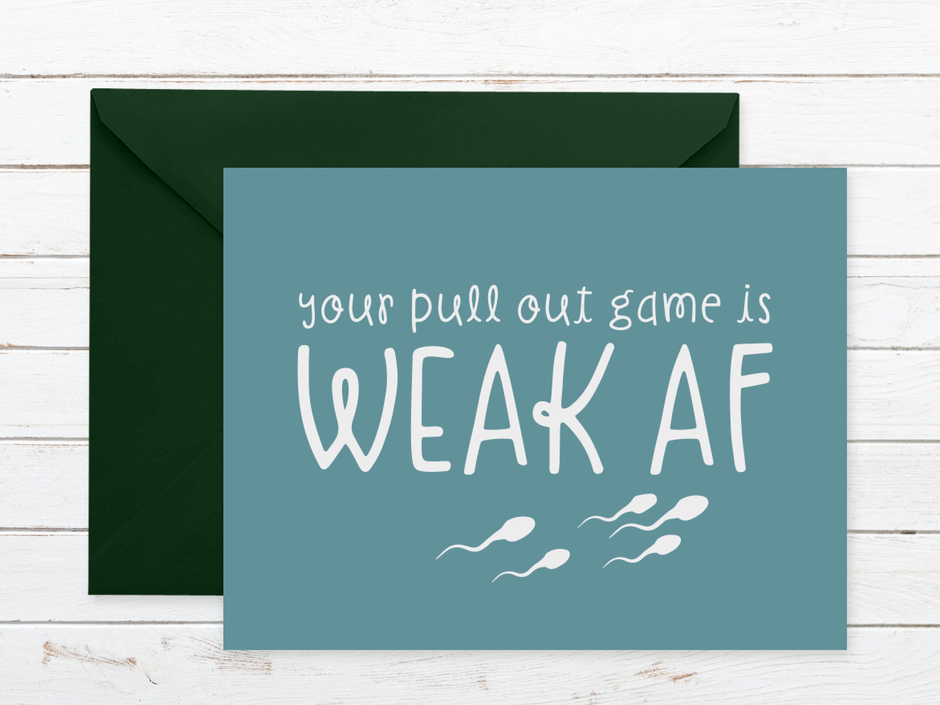Pull Out Game Weak AF Happy Father's Day Card Funny - Etsy