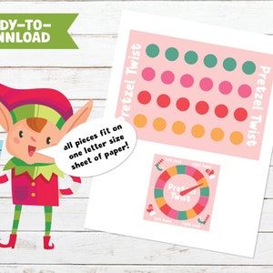 Elf Twist Game Printable, Printable Elf Activity, Instant Download ...