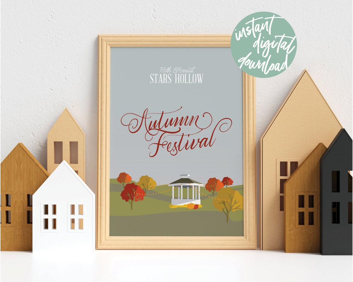 Stars Hollow Autumn Festival Poster Printable Gilmore Girls Etsy