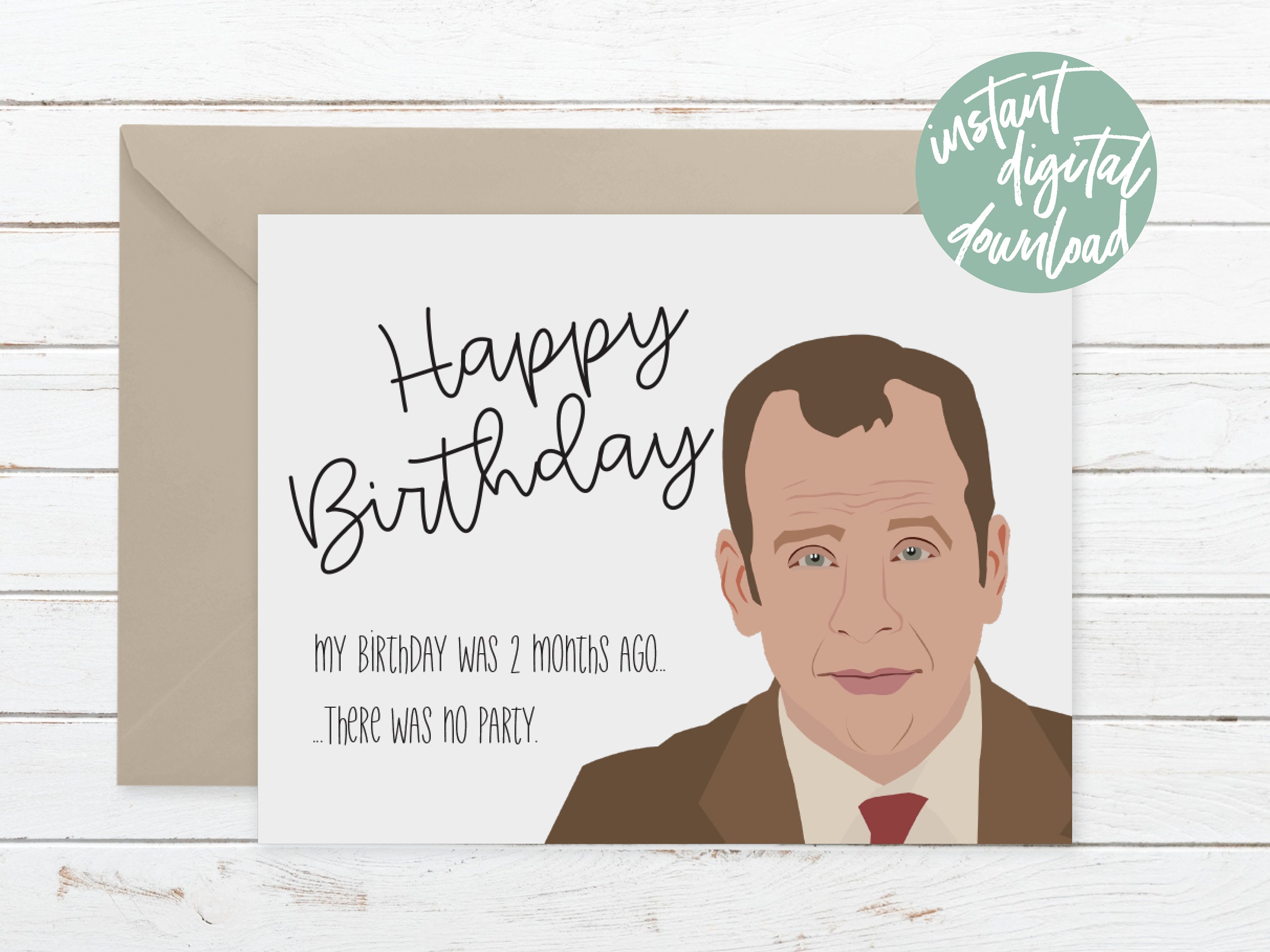 Toby Flenderson the Office Birthday Card the Office Greeting - Etsy