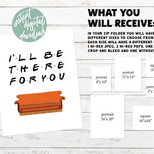 I'll Be There for You Printable Friends Theme Lyrics | Etsy