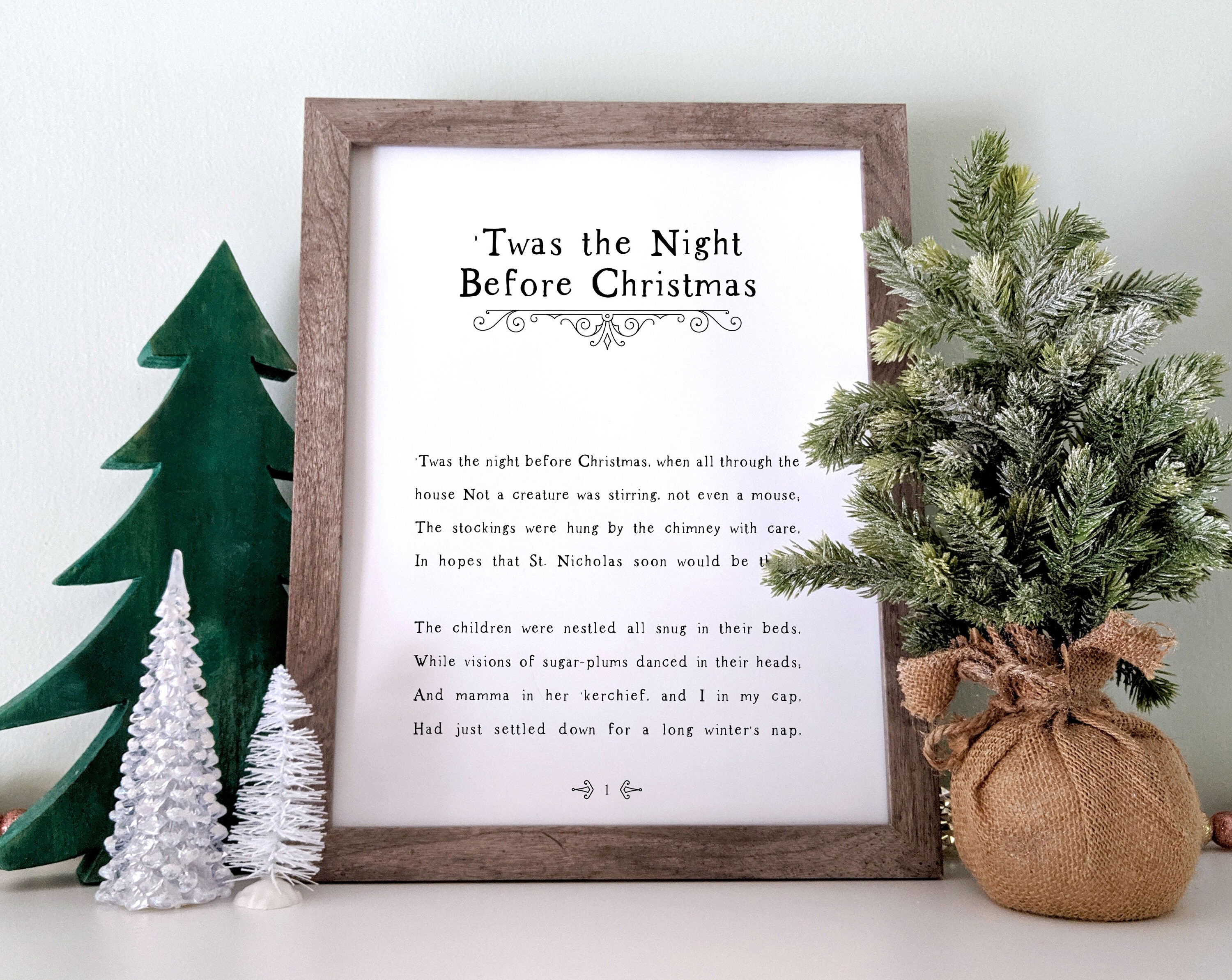 Twas the Night Before Christmas Sign Christmas Wall Art | Etsy