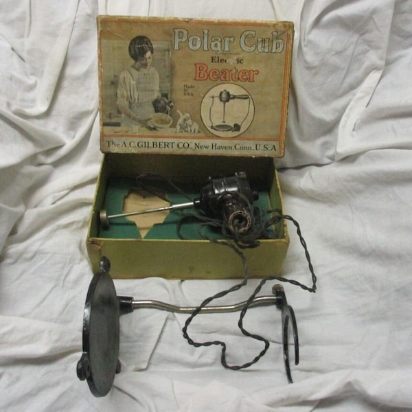 Vintage 1930's a.c. gilbert co. polar cub electric beater made in usa rare item.