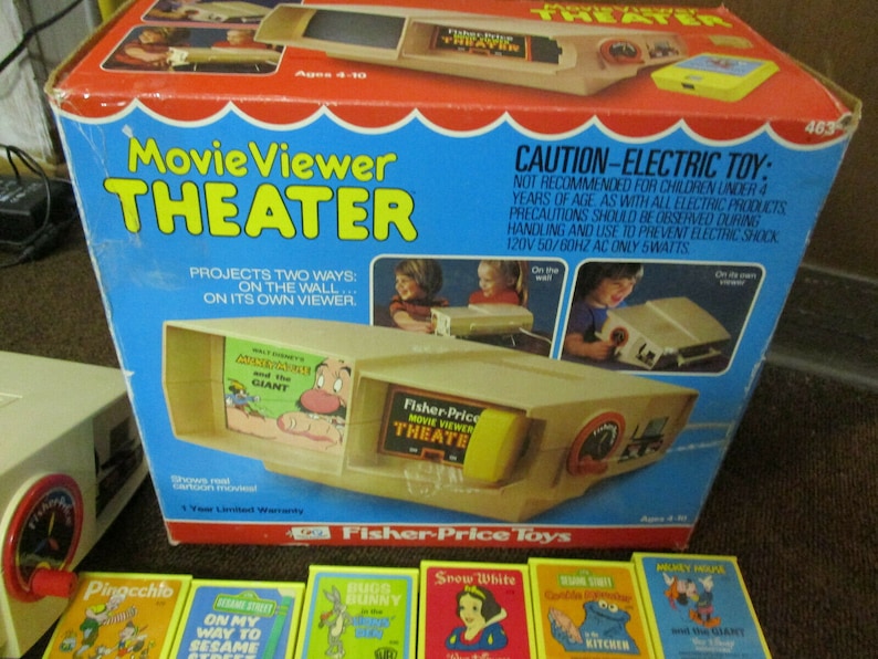 Vintage 1977 Fisher Price Movie Viewer Theater With 10 Movie Etsy