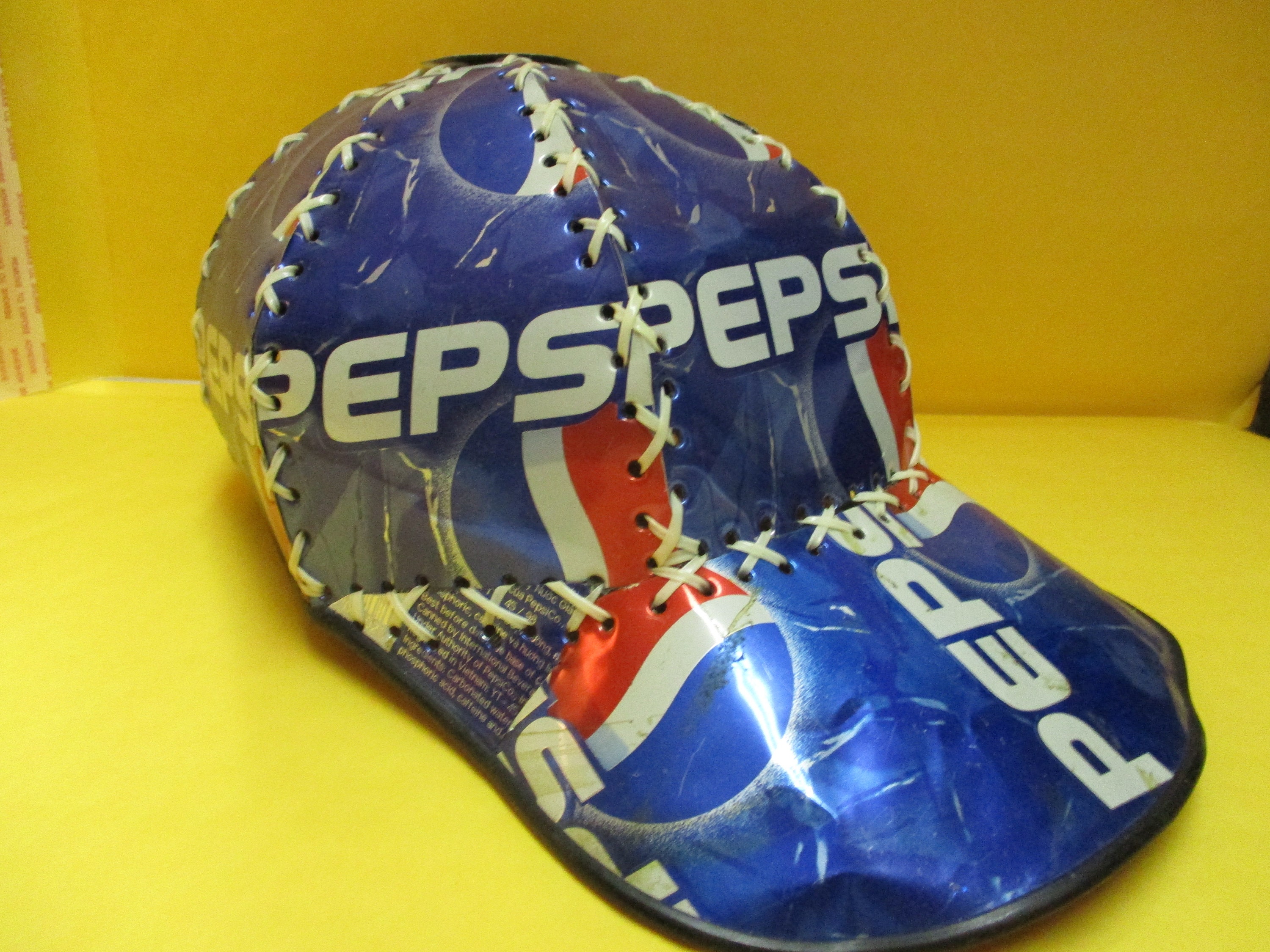 Vintage Pepsi Ball Cap Hat Made From Pepsi Cans Etsy