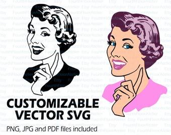 Download Vintage Woman Svg Etsy