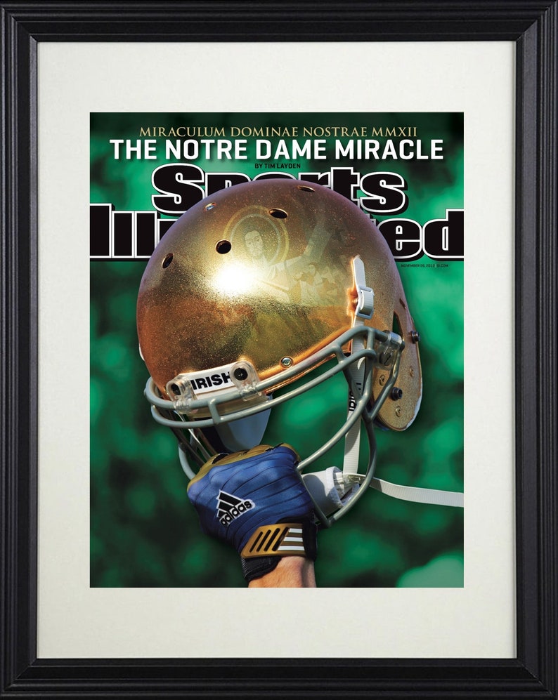 Framed 11x14 Notre Dame Miracle Sports Illustrated Cover