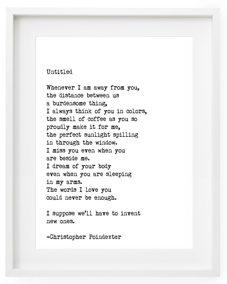 Poem Print Choose Your Poem Poem Wall Art Quote Wall Art Etsy