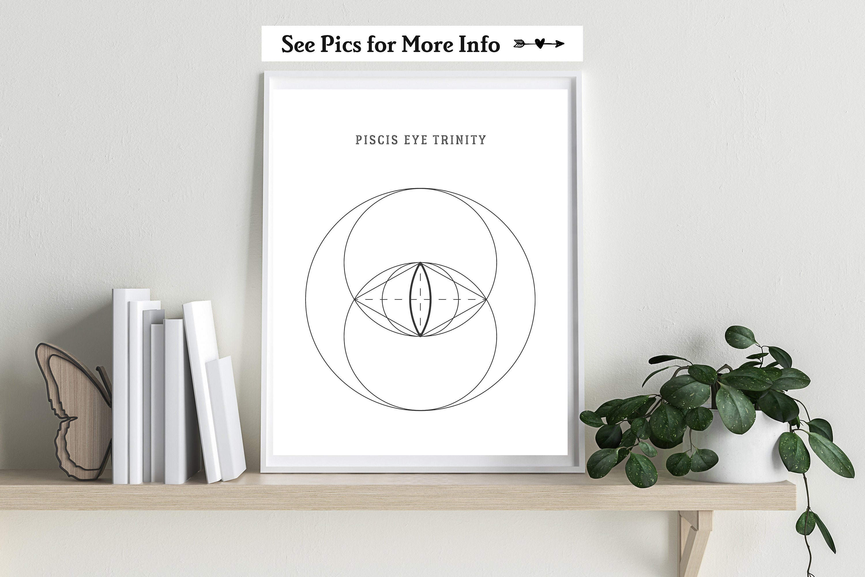 Piscis Eye Trinity Print Sacred Geometry Print Spiritual | Etsy