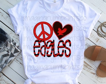 Download Peace Love Eagles Etsy