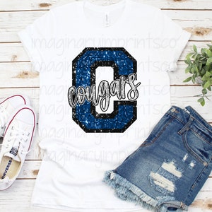 Cougars sequin png - Sublimation design - Digital design - Sublimation - DTG printing - Sublimation png - Cougars sublimation design