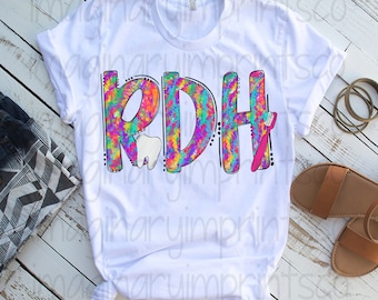 RDH Registered Dental Hygienist PNG - Sublimation Design (Digital Download)