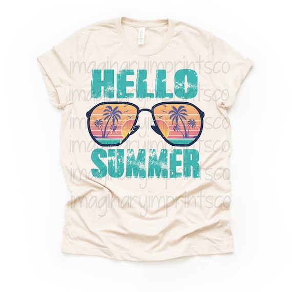 Bonjour lunettes de soleil d'été PNG Design par sublimation