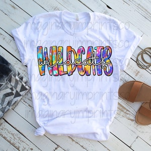 Wildcats Tie Dye png - Sublimation design - Digital design - Sublimation - DTG printing - Sublimation png - WildCats sublimation design