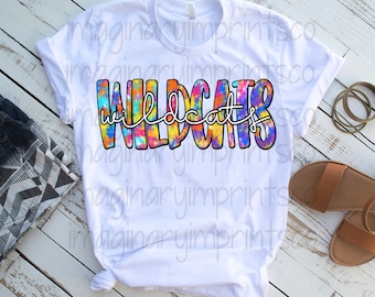 Wildcats Tie Dye png - Sublimation design - Digital design - Sublimation - DTG printing - Sublimation png - WildCats sublimation design